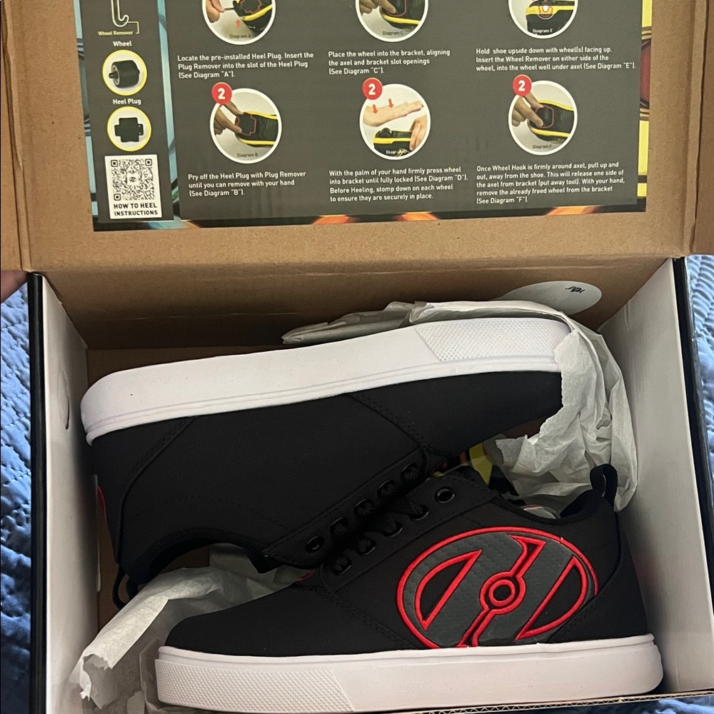 BRAND NEW - Heelys Black and Red SOLD